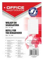 Wkład do segregatora OFFICE PRODUCTS, A4, w kratkę, 50 kart., biały